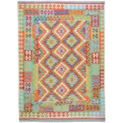 Tribal Flat-weave Kilim Handmade Wool Rug (Size 4.11 X 6.7) Cwral-8121