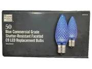 50 Pack C9 LED Replacement Shatterproof LED Bulbs E17 Intermediate Base