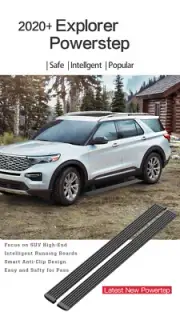 Black Deployable Electric Running Board Fits for Ford Explorer 2020-24 Nerf Bars
