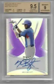 Kris Bryant 2013 Leaf Metal Refractor RC Auto/50 BGS 9.5 GEM MINT Autograph Card