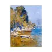 Arthur Streeton, From My Camp, Sirius Cove,, Semi-Metallic Gloss, 24" x 32"