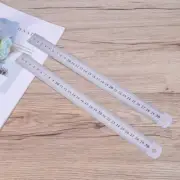 10 Pcs Metal Ruler Steel Rulers with Scale Office Stainless Straight