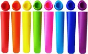 Mirenlife Silicone Ice Pop Molds,Popsicle Maker Molds,8 Vibrant Colors,Set of 8