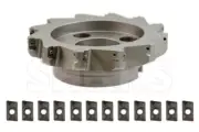 Shars CNC 8" 90 Degree Indexable Face Mill with 12 APKT 1604 Inserts New L[