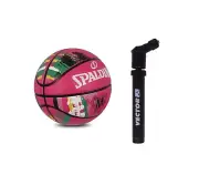Spalding MARBLE Women Basketball With Basketball Pump Indoor Outdoor Ball Size 6
