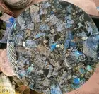 Labradorite Gemstone Coffee Table Top, Gemstone Side Modern Table Top Home Decor