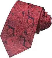 [JYHLSHBA] Men'S Ties 1 Red Tie Men'S Formal Dress Wedding Dinner Jacquard Yarn-Dyed Men'S Tie (8Cm)