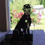 Irish Wolfhound Black Metal Dog Silhouette