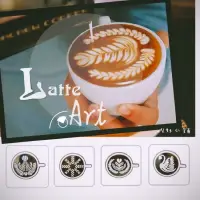 在飛比找蝦皮購物優惠-Latte Art咖啡拉花徽章 胸針 拉花藝術 咖啡師 圍裙