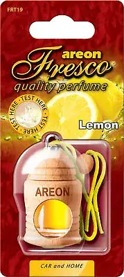 Original Areon Fresco Car Air Freshener Scent Container Lemon
