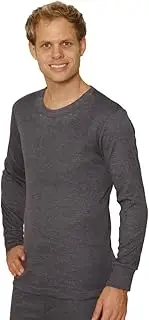 [Octave] Mens Thermal Underwear Long Sleeve T-Shirt/Vest/Top (Ex-Ex-Large, Charcoal)