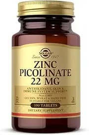 Solgar - Zinc Picolinate 22 mg Tablets 100 Count