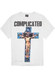 Saint Mxxxxxx Complicated Printed Cotton T-shirt - White XXL