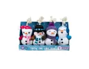 Fringe Studio Pet Shop, Winter Snowman Dog Toy Set, 4pcs