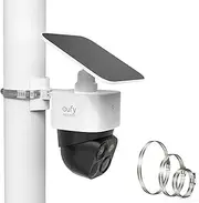 [OkeMeeo] Pole Mount for eufy SoloCam S340, SoloCam E30 and 4G LTE Cam S330 Camera (No Drill Mount, White)