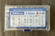 Vopton Picture Hanging Kit 330 Pcs Hangers 10-100lbs Picture Hanging Hooks