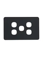 Lucci Power Ion 5 Gang Plate Only in Black