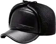 [Colaxi] Winter Trapper Hat Winter Lei Feng Hat with Earflaps Snow Cold Weather Winter Warm Hat for Running Keeping Warm Skiing Bike