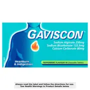 Gaviscon Heartburn & Indigestion Peppermint 48 Chewable Tablets