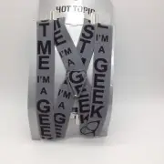 GRAY TRUST ME I'M A GEEK GLASSES Unisex Adjustable Y-Style Back suspenders-New!