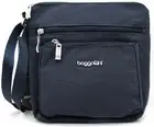 NEW Baggallini RFID Nylon Pocket Lightweight Travel Crossbody w/Pouch Bag Navy