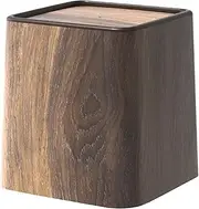 Desktop Plastic Trash Can Imitation Wood Grain Wastebasket Suitable for Living Room Bedroom Kitchen Bathroom and Office