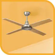 Krear 52" Ceiling Fan Wooden Blades Fans with Remote Control Timer DC Motor Fan For Living Room