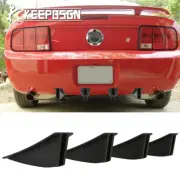 4x Dual Shark Fin Rear Bumper Diffuser Splitters For Ford Mustang GT350 Focus RS