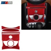 Red Carbon Fiber Console CD AC Switch Panel Cover B For MINI Cooper R55 R56 R57 (for: Mini)