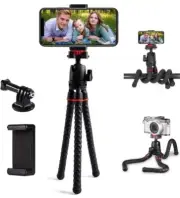 360 Degree Rotation Flexible Octopus Tripod (White)