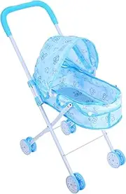 Doll Stroller for Lightweight Role Play Stroller with Spacious Storage for Dolls Snacks Small Fun Pretend Play Accessory