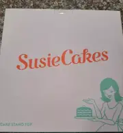 NIB Susie Cakes Cake Stand Limited Edition AQUA 2 Pc Dishwasher Safe, FREE SHIP