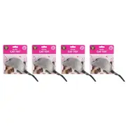 4x Dudley's World Of Pets Plush Mouse Interactive Cat Pet Play Soft Toy