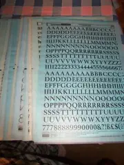 c. NOS Letraset Lettering 10 x 15 Sheet Various Fonts Sizes Use Drop-Down Box