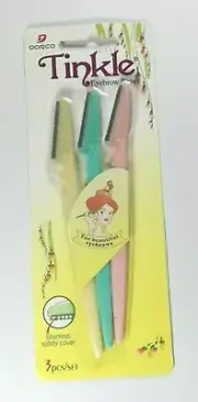 3 Piece Set - TINKLE Eyebrow Razor (DORCO L1001-3B)