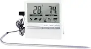 Meat Thermometers & rs with Display Thermometer Clock r with Stainl Steel Probe Instant Digital Read Meat Thermometer for BBQ Meat Milk Coffee White One Size