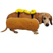 Otis and Claude Fetching Fashion Hot Diggity Dog Costume Mustard (Small)