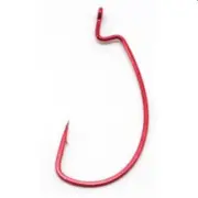 Gamakatsu 58312 2/0 6Ct Red Offset Worm Hooks
