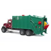 Bruder 1:16 MACK Granite 69cm Garbage Truck Rear Loading Red/Green Kids Toy 4y+