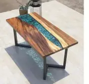 Made To Order Epoxy Resin Table Top Wood Dining Table Resin Table River Table