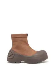 [Diesel] Diesel - D-Donald-Rubber-trimmed ankle boots - Boots - Man - Brown 45 Brown