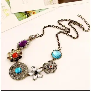 women discount vintage crystal cat flower pendant necklace r