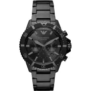 ARMANI MENS CHRONO WATCH AR11363 BLACK DIAL - CERTIFICATE - WARRANTY - RRP419.00