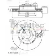 Bremtec Euro-Line GeoZinc Coated Brake Rotor - BDR17280EL