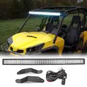 For Can-Am COMMANDER Max 800R 1000 1000R 42" Curved LED Light Bar Roof Mount Kit