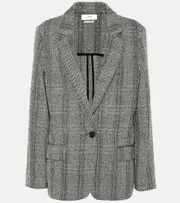 [Marant Etoile] Marant Etoile Charly checked wool blazer AU 16 grey