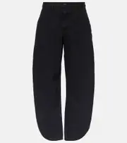 [Frame] Frame Boomerang mid-rise barrel-leg jeans 31 black