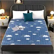 Foldable Roll Up Student Dormitory Mattress Tatami Sleeping Mat Soft Not-Slip Japanese Futon Mattress Floor Bed Pad (Color : A, Size : 90 x 200 cm (35 x 79 inches))