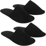 ERINGOGO 2pairs Portable Reusable Hotel Slippers Non- Felt Spa Slippers for Men and Women Moisture-wicking Indoor Travel Footwear for Home and Sauna Use