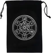 Tarot Storage Bag, Mysterious Black Magic Tarot Card Storage Bag - Durable Tarot Card Bags for Witch Wisdom, Board Playing Cards, Tarot Card Accessories, Gift Bag, Section D, see description, See